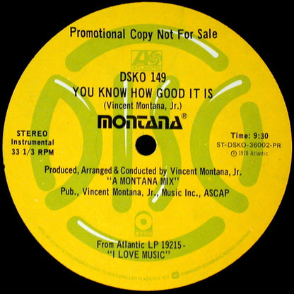 Montana : I Love Music / You Know How Good It Is (12", Promo)