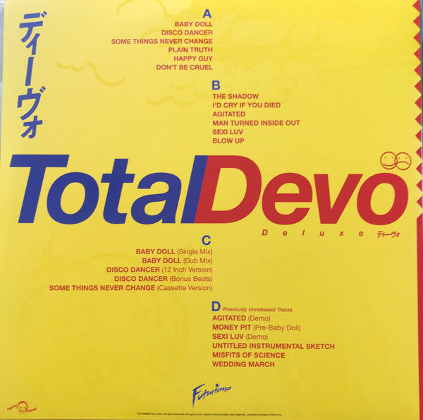 Devo : Total Devo (LP, Album, Dlx, Ltd, RE, Hap + LP, Album, Dlx, Ltd)