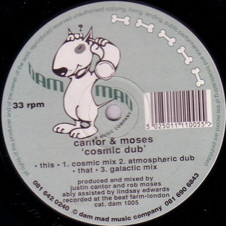 Cantor & Moses : Cosmic Dub (12")