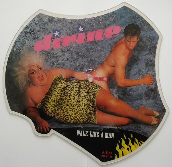 Divine : Walk Like A Man (7", Shape, Pic)