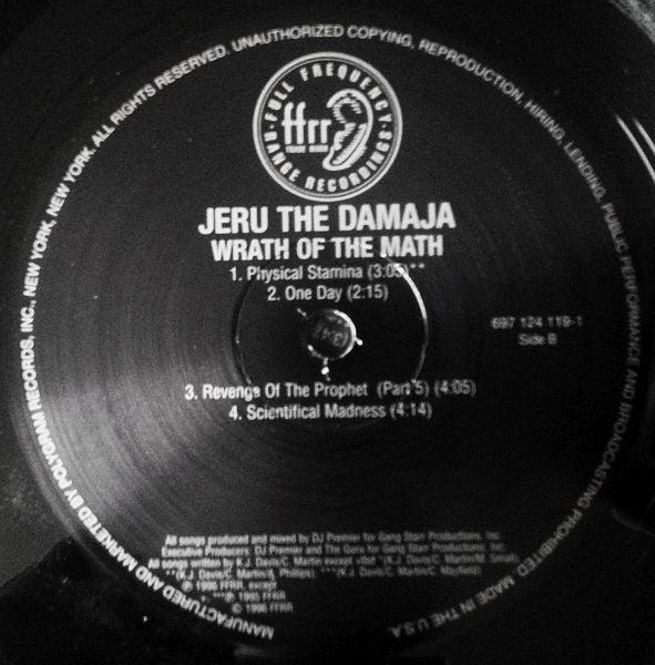 Jeru The Damaja : Wrath Of The Math 2xLP, Album, RE (VG+ / VG+)