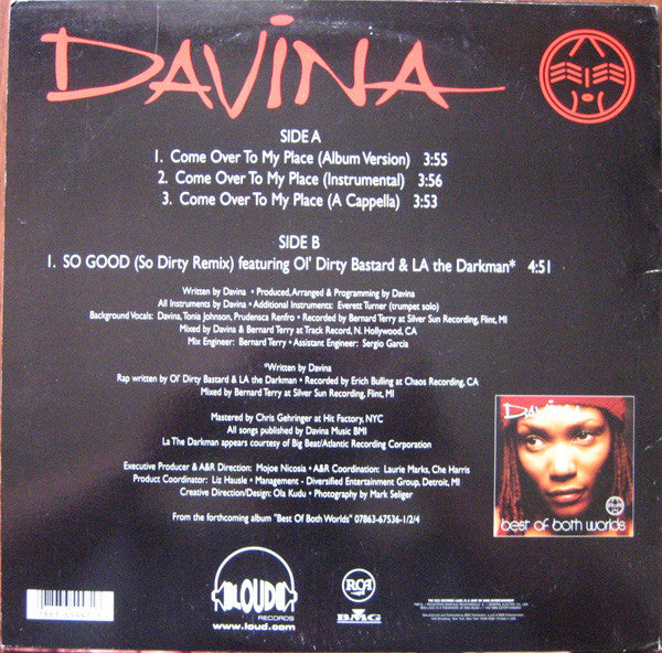 Davina : Come Over To My Place (12")