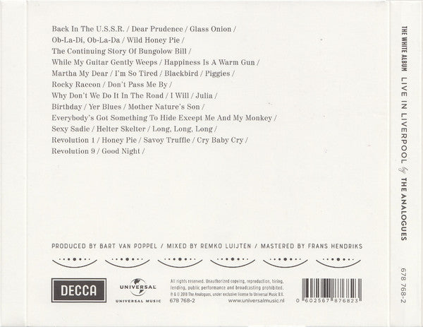 The Analogues : The White Album - Live In Liverpool (2xCD, Album)