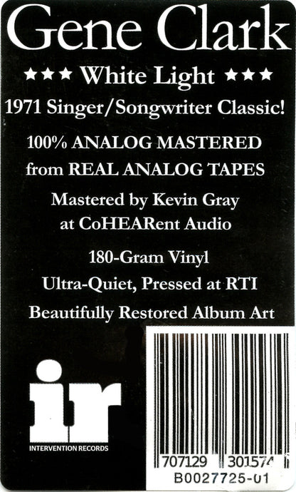 Gene Clark : White Light (LP, Album, RE, RM, 180)