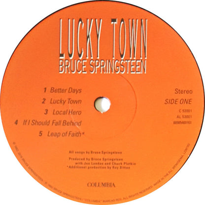 Bruce Springsteen : Lucky Town (LP, Album, RE)