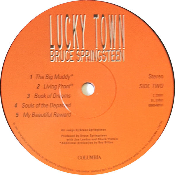Bruce Springsteen : Lucky Town (LP, Album, RE)