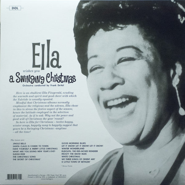 Ella Fitzgerald : Ella Wishes You A Swinging Christmas (LP, Album, RE, Whi)