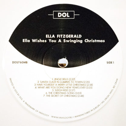 Ella Fitzgerald : Ella Wishes You A Swinging Christmas (LP, Album, RE, Whi)
