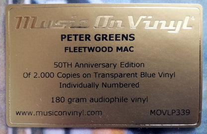 Peter Green's Fleetwood Mac* : Peter Green's Fleetwood Mac (LP, Album, Ltd, Num, RE, Blu)