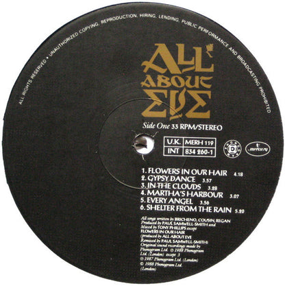 All About Eve : All About Eve (LP, Album)