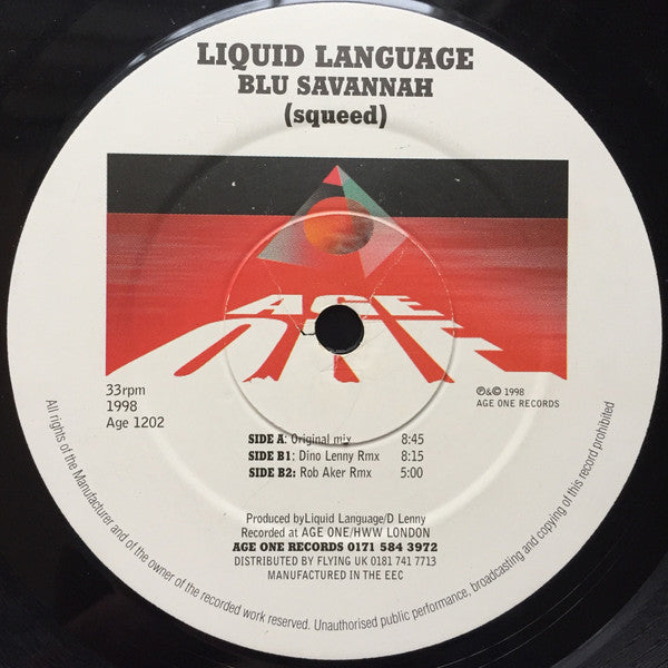 Liquid Language / Squeed : Blu Savannah (12")