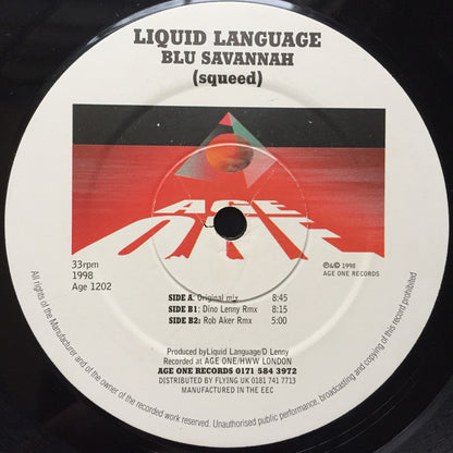 Liquid Language / Squeed : Blu Savannah (12")