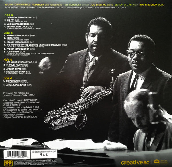 Cannonball Adderley : Swingin' In Seattle: Live At The Penthouse (1966-1967) (2xLP, Album, RSD, Dlx, Ltd, Num, 180)