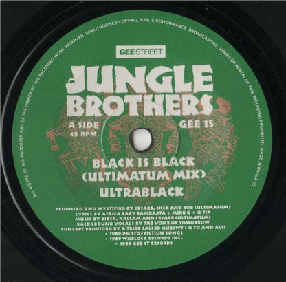 Jungle Brothers : Black Is Black (7", Single)