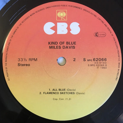 Miles Davis : Kind Of Blue (LP, Album, M/Print)