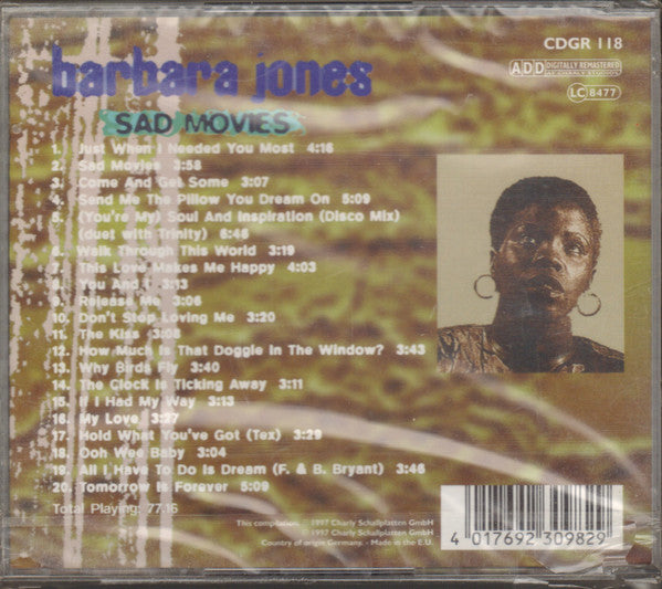 Barbara Jones : Sad Movies (CD, Album)