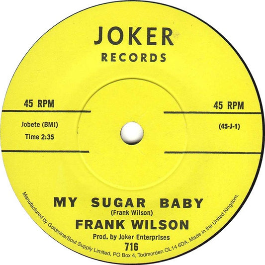 Frank Wilson : My Sugar Baby (7", Single)