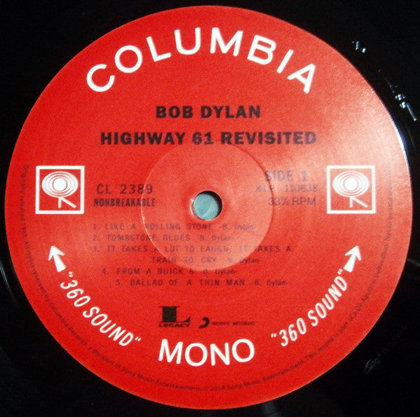 Bob Dylan : Highway 61 Revisited (LP, Album, Mono, RE, 180)