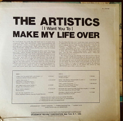 The Artistics : (I Want You To) Make My Life Over (LP, Album, San)