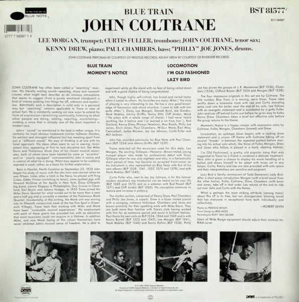 John Coltrane : Blue Train (LP, Album, RE, RM, Wal)