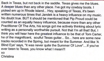 Christina Carter : Texas Working Blues (Cass, Album, Ltd, Num)