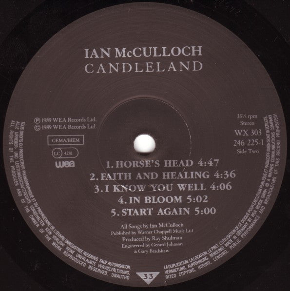 Ian McCulloch : Candleland (LP, Album)