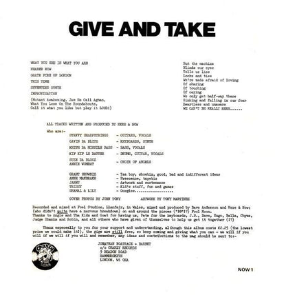 Here & Now (3) : Give And Take (LP, Album)