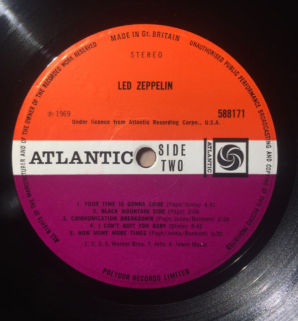 Led Zeppelin : Led Zeppelin (LP, Album, RP, Ver)