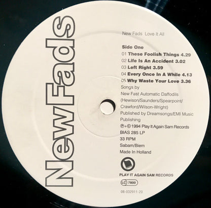 New Fads* : Love It All (LP, Album)
