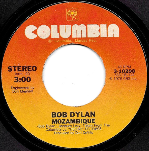 Bob Dylan : Mozambique (7", Styrene, Pit)