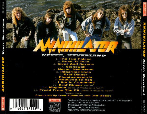 Annihilator (2) : Never, Neverland (CD, RE, RM)