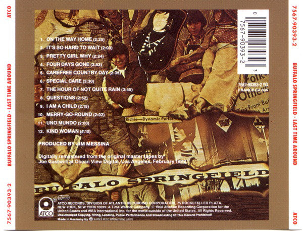 Buffalo Springfield : Last Time Around (CD, Album, RE, RM, RP, Cin)