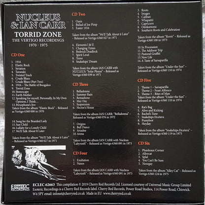 Nucleus (3) & Ian Carr : Torrid Zone (The Vertigo Recordings 1970 - 1975) (6xCD, Album, RE, RM + Box, Comp)