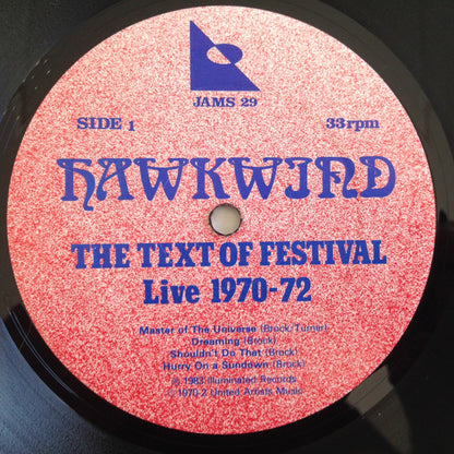 Hawkwind : The Text Of Festival - Hawkwind Live 1970-72 (2xLP)