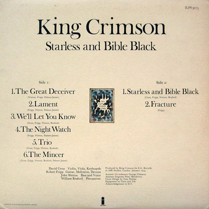 King Crimson : Starless And Bible Black (LP, Album)