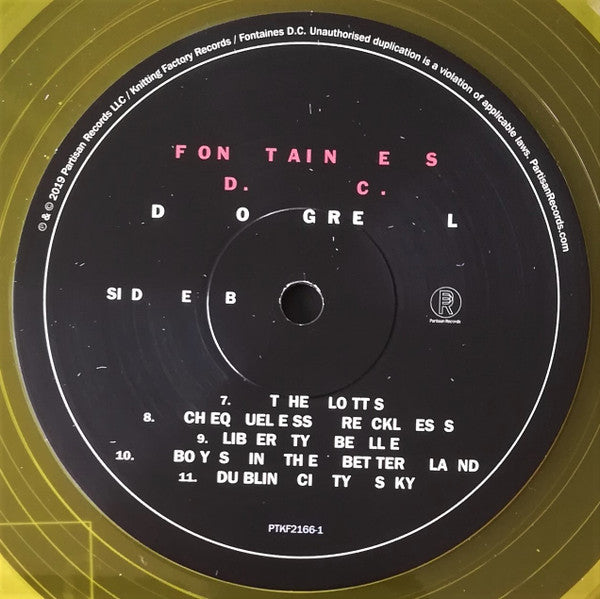 Fontaines D.C. : Dogrel (LP, Album, Ltd, Yel)