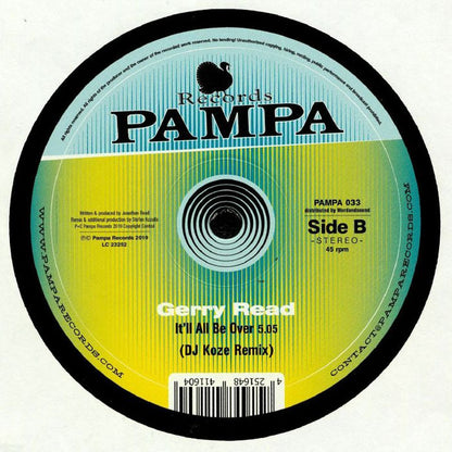 Gerry Read : It'll All Be Over  (12")