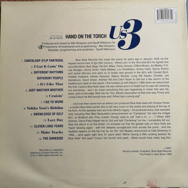 Us3 : Hand On The Torch (2xLP, Album, Ltd)