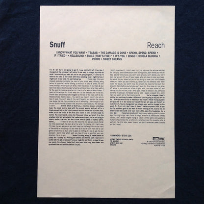 Snuff (3) : Reach (LP, Album)
