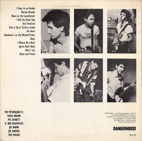 Black Randy And The Metrosquad* : Pass The Dust, I Think I'm Bowie. (LP, Album)