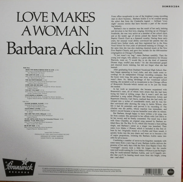 Barbara Acklin : Love Makes A Woman (LP, Album, RE, S/Edition)