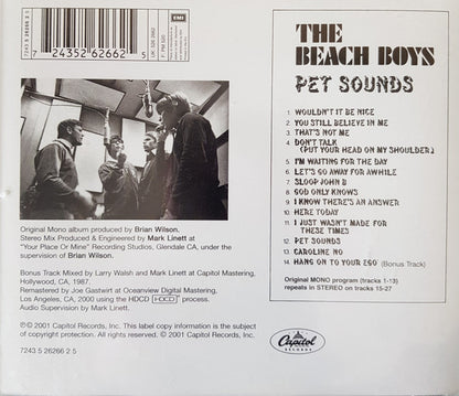 The Beach Boys : Pet Sounds (HDCD, Album, Mono, RE, RM, Arv)