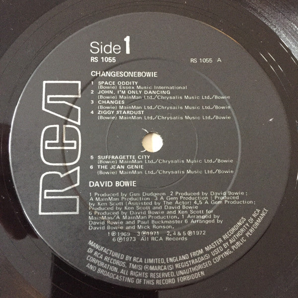 David Bowie : ChangesOneBowie (LP, Comp, RE, Bla)