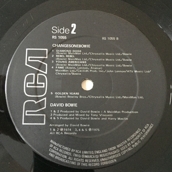 David Bowie : ChangesOneBowie (LP, Comp, RE, Bla)