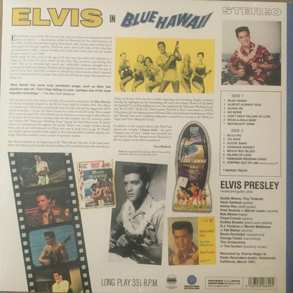 Elvis Presley : Blue Hawaii (LP, Album, Ltd, RE, Blu)