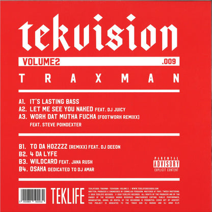 Traxman : Tekvision Volume 2 (LP, Album)