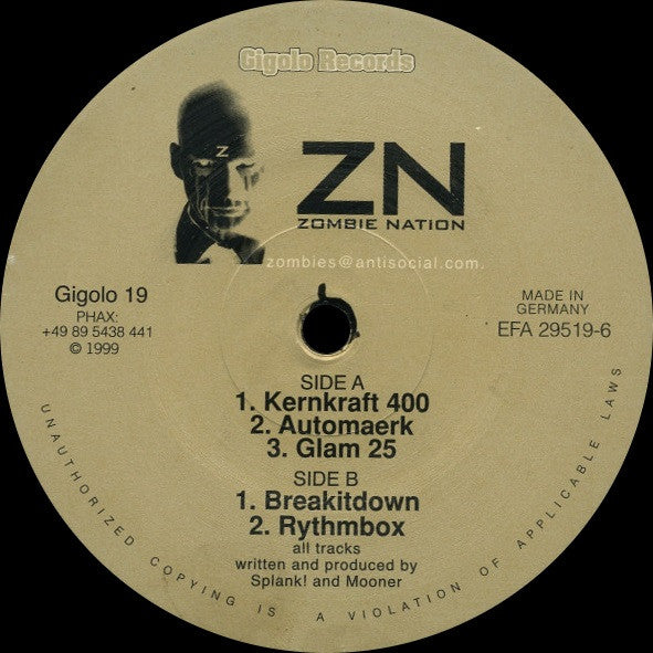 Zombie Nation : Zombie Nation EP (12", EP)