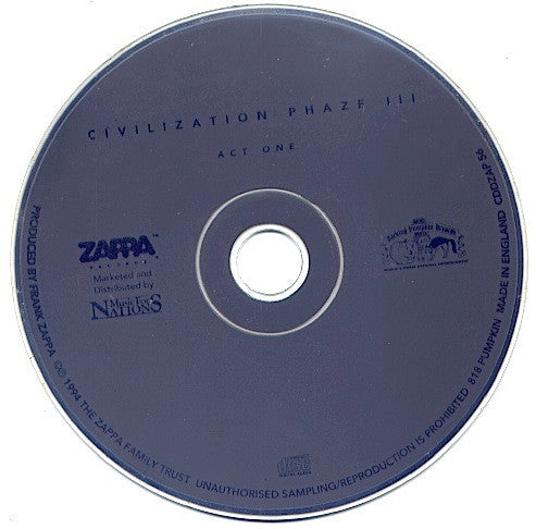 Frank Zappa : Civilization Phaze III (2xCD, Album)