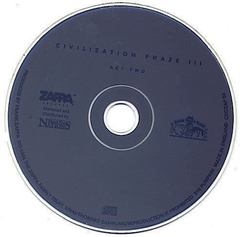 Frank Zappa : Civilization Phaze III (2xCD, Album)