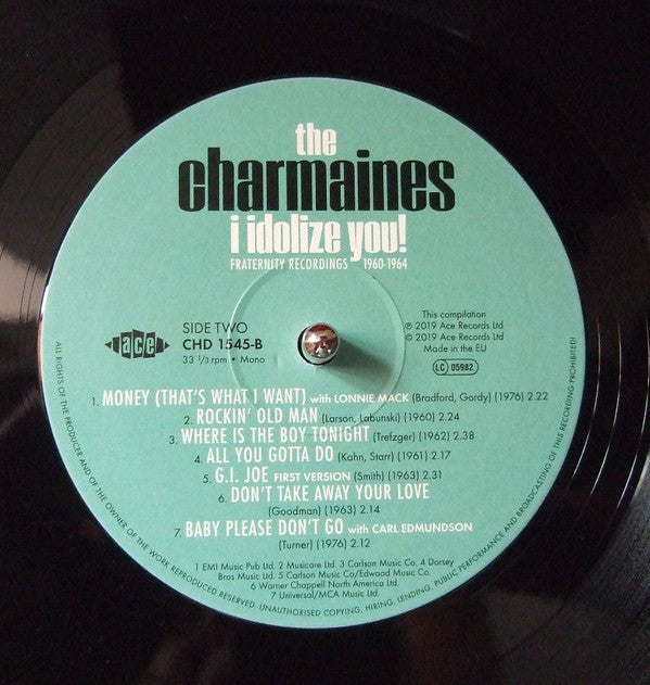 The Charmaines : I Idolize You! Fraternity Recordings 1960-1964 (LP, Album)